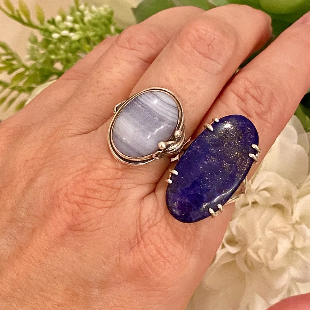 NWOT Artisan Lapis Lazuli Crystal Ring - Picture 10 of 16